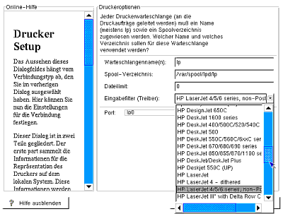 Einrichten eines lokalen Druckers